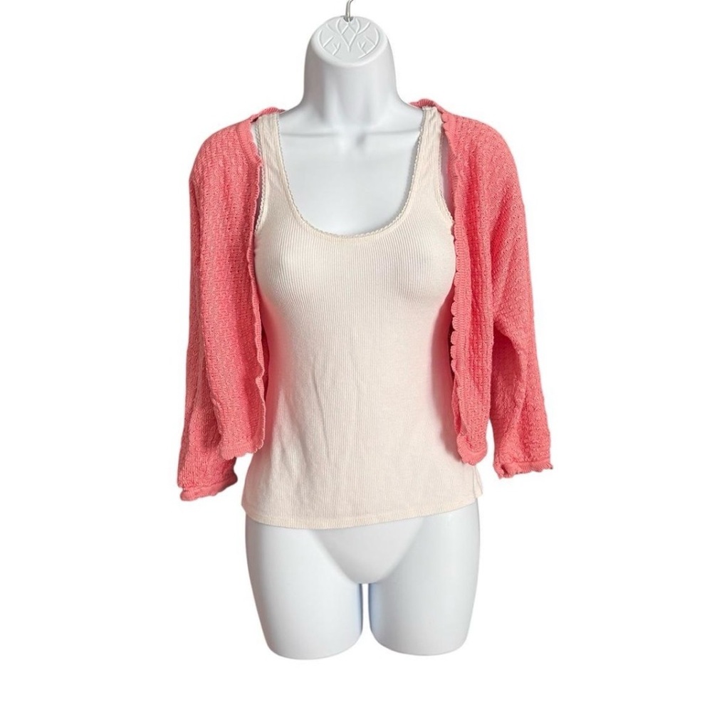 Talbots Coral Cardigan Sweater Women’s Size L/XL
